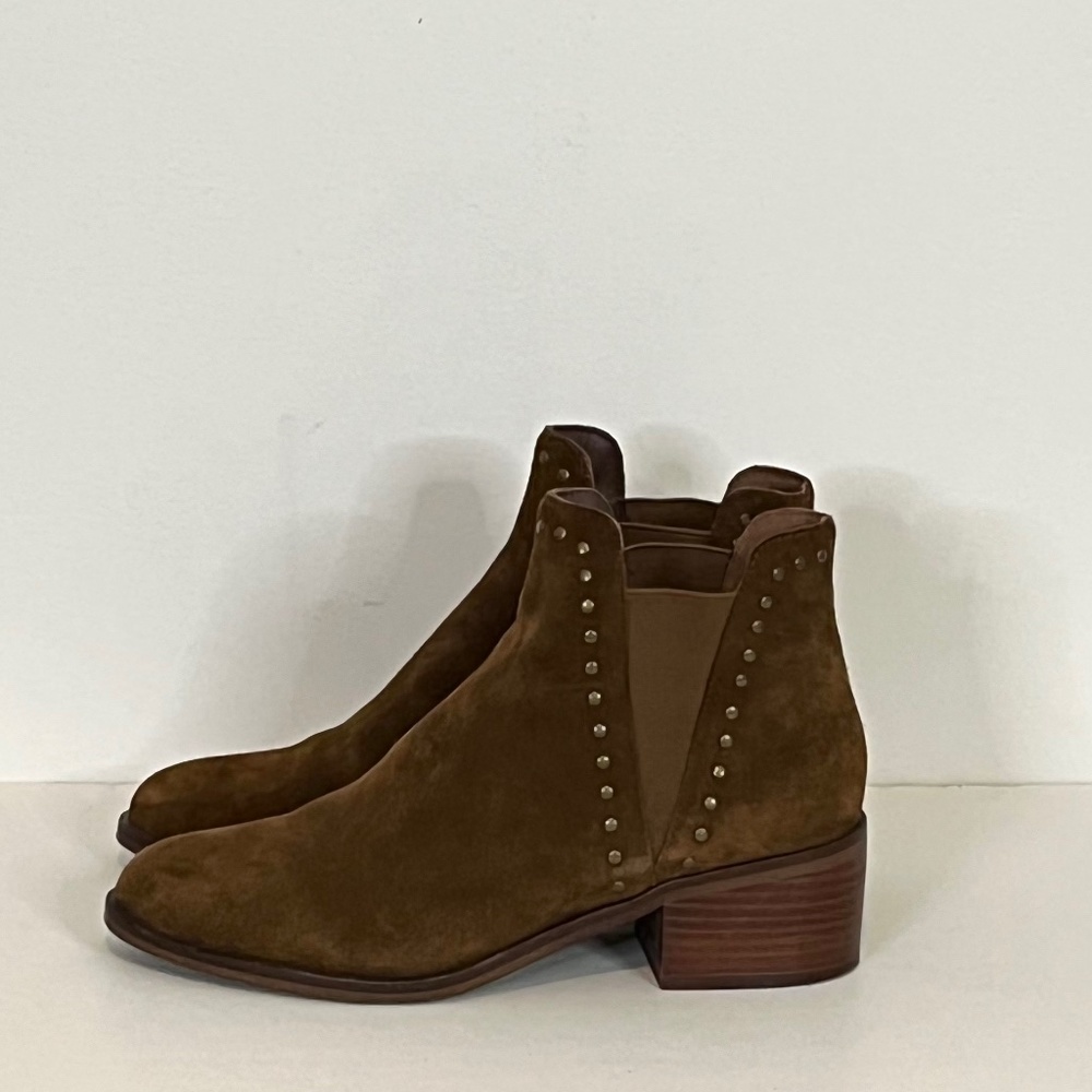 Steve Madden Brown Leather Beaded UNISEX Ankle Boots 8M